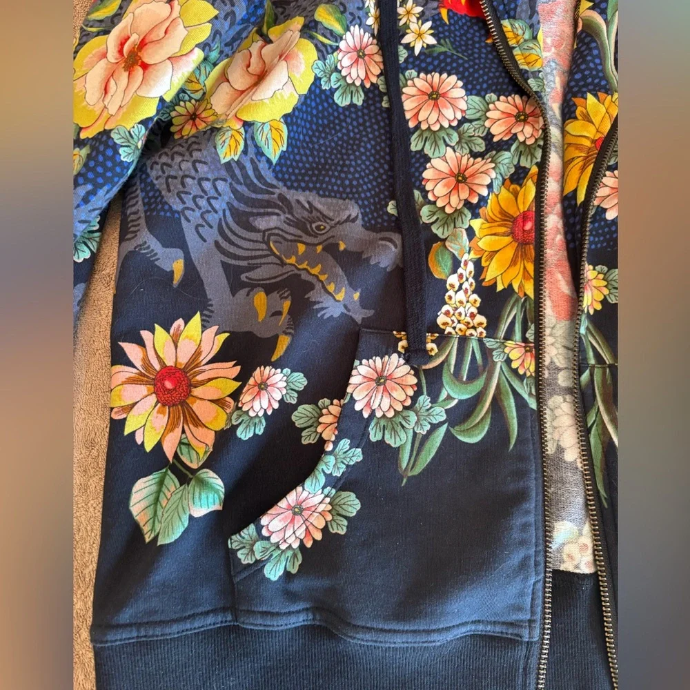 Johnny Was Dragona Modern Zip Up Hoodie Sold Out Online Size S - Picture 7 of 11